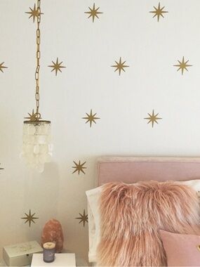 100 Vinyl, Mid-Century, Modern Starburst wall Decals